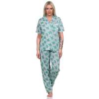 Damen Pyjama zweiteiliger Schlafanzug Pyjama-Set;...