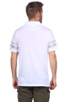 Herren Poloshirt T-Shirt Polo-Hemd Kurzarm,  Weiß XL