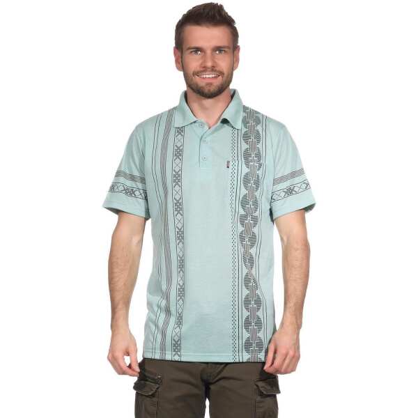 Herren Poloshirt T-Shirt Polo-Hemd Kurzarm,  Pistazie M