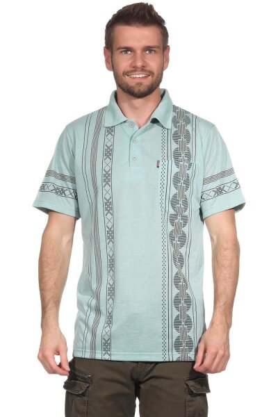 Herren Poloshirt T-Shirt Polo-Hemd Kurzarm,  Pistazie L