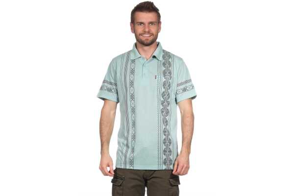Herren Poloshirt T-Shirt Polo-Hemd Kurzarm,  Pistazie L