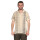 Herren Poloshirt T-Shirt Polo-Hemd Kurzarm,  Beige M