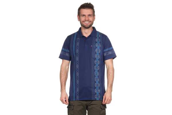 Herren Poloshirt T-Shirt Polo-Hemd Kurzarm,  Dunkelblau L
