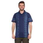 Herren Poloshirt T-Shirt Polo-Hemd Kurzarm,  Dunkelblau L