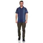 Herren Poloshirt T-Shirt Polo-Hemd Kurzarm,  Dunkelblau L