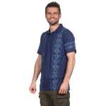 Herren Poloshirt T-Shirt Polo-Hemd Kurzarm,  Dunkelblau L