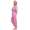 Damen Pyjama kurzarm Schlafanzug Pyjama-Set;  Pink L/40
