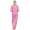 Damen Pyjama kurzarm Schlafanzug Pyjama-Set;  Pink L/40