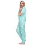 Damen Pyjama kurzarm Schlafanzug Pyjama-Set;  Grün L/40