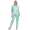 Damen Pyjama kurzarm Schlafanzug Pyjama-Set;  Grün L/40