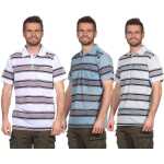 Herren Poloshirt Sommer Polo-Hemd Kurzarm gestreift, M L XL 2XL