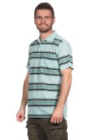 Herren Poloshirt Sommer Polo-Hemd Kurzarm gestreift, Pistazie L