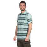 Herren Poloshirt Sommer Polo-Hemd Kurzarm gestreift, Pistazie XXL