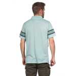 Herren Poloshirt Sommer Polo-Hemd Kurzarm gestreift, Pistazie XXL