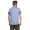 Herren Poloshirt Sommer Polo-Hemd Kurzarm gestreift, Grau-Blau M