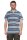 Herren Poloshirt Sommer Polo-Hemd Kurzarm gestreift, Petrol L