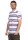 Herren Poloshirt Sommer Polo-Hemd Kurzarm gestreift, Weiß M