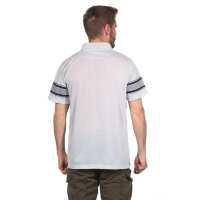 Herren Poloshirt Sommer Polo-Hemd Kurzarm gestreift, Hellgrau M