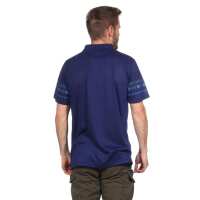Herren Poloshirt Sommer Polo-Hemd Kurzarm mit Muster,  Dunkelblau M
