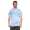 Herren Poloshirt Sommer Polo-Hemd Kurzarm mit Muster,  Hellblau M