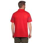 Herren Poloshirt Sommer Polo-Hemd Kurzarm mit Muster,  Rot XL