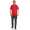 Herren Poloshirt Sommer Polo-Hemd Kurzarm mit Muster,  Rot XL