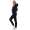 Damen Jogginganzug Freizeitanzug mit Kapuzenpullover;  Schwarz/2XL/44