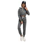 Damen Jogginganzug Freizeitanzug mit Kapuzenpullover, S M L XL