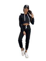 Damen Jogginganzug Freizeitanzug mit Kapuzenpullover;...
