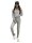 Damen Jogginganzug Freizeitanzug mit Hoodie, Graumeliert L/40