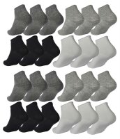12 - 24 Paar Damen Sneaker Socken ohne Gummi Baumwolle...