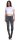 Damen Basic Leggings,  Zebra, Grau-Schwarz/S/36