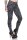 Damen Basic Leggings,  Zebra, Grau-Schwarz/S/36