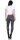 Damen Basic Leggings,  Zebra, Grau-Schwarz/S/36