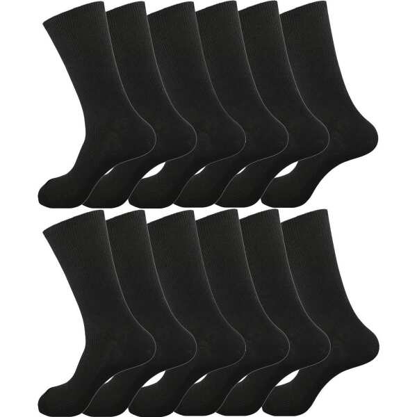 12 Paar Herren Socken in klassischer Form Freizeit Anzug Business, 12 Paar/39-42