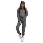 Damen Jogginganzug Sport Freizeitanzug mit Kapuzenpullover, S M L XL