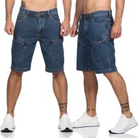Herren 3/4 Jeans Short Bermuda Capri; 32 34 36 38 40 42