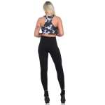 Damen Leggings Schwarz Lang Stretch Freizeit Fitness XS-2XL