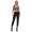 Damen Leggings Schwarz Lang Stretch Freizeit Fitness XS-2XL