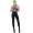 Damen Leggings Schwarz Lang Stretch Freizeit Fitness XS-2XL