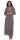 Damen langes Kimono Nachtmantel Seidenrobe Morgenmantel; Cappuccino/S/M/L