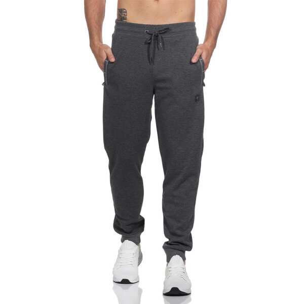 Herren Jogginghose Freizeithose mit Taschen Sport-Hose GYM,  Anthrazit 2XL