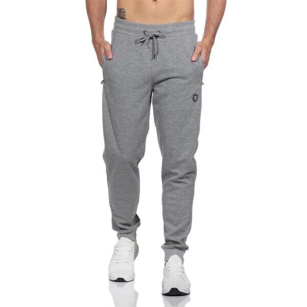 Herren Jogginghose Freizeithose mit Taschen Sport-Hose GYM,  Grau 2XL