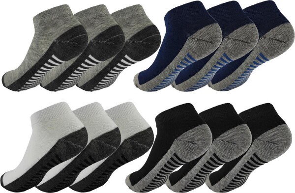 12 Paar Kinder Sneaker Jungen & Mädchen Socken Baumwolle, 12 Paar, Mix3 27-30