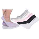 6 12 Paar Damen Füßlinge Ballerina Unsichtbare Sneaker Sport Socken mit Rutschfest Silikon,
