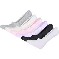 6 12 Paar Damen Füßlinge Ballerina Unsichtbare Sneaker Sport Socken mit Rutschfest Silikon,