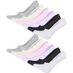 6 12 Paar Damen Füßlinge Ballerina Unsichtbare Sneaker Sport Socken mit Rutschfest Silikon,