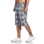 Herren 3/4  Kurze Hose Bermuda Shorts Karo Sommer,
