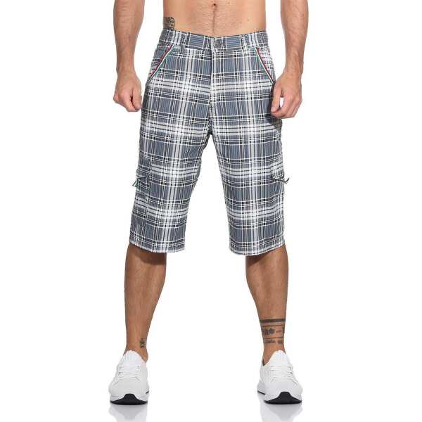 Herren 3/4  Kurze Hose Bermuda Shorts Karo Sommer /  Muster 3-32