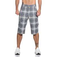 Herren 3/4  Kurze Hose Bermuda Shorts Karo Sommer /  Muster 3-32
